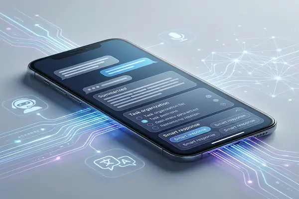 Imagem ilustrativa de o que é Gemini, inteligência artificial do Google, em smartphone com interface de assistente virtual